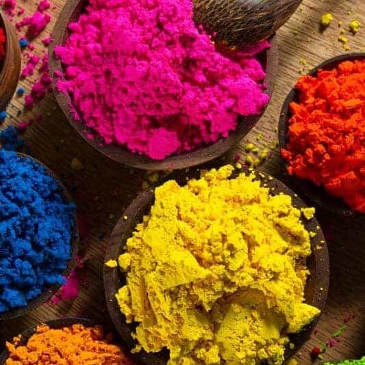 Colourful Indian pigments